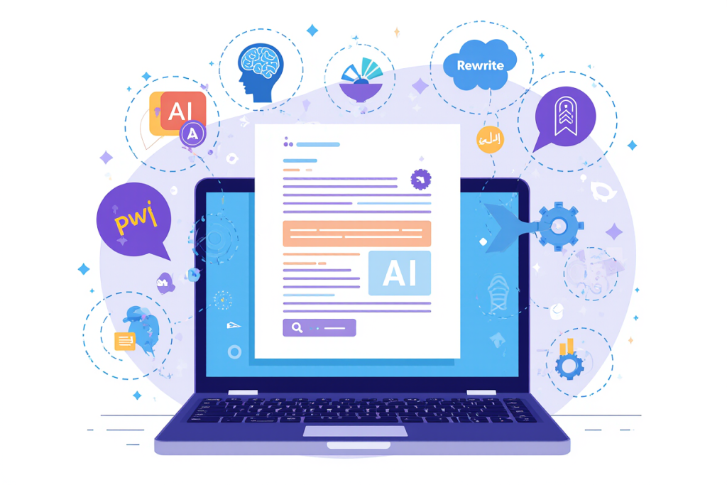 بهترین ابزارها برای بازنویسی متن با ai